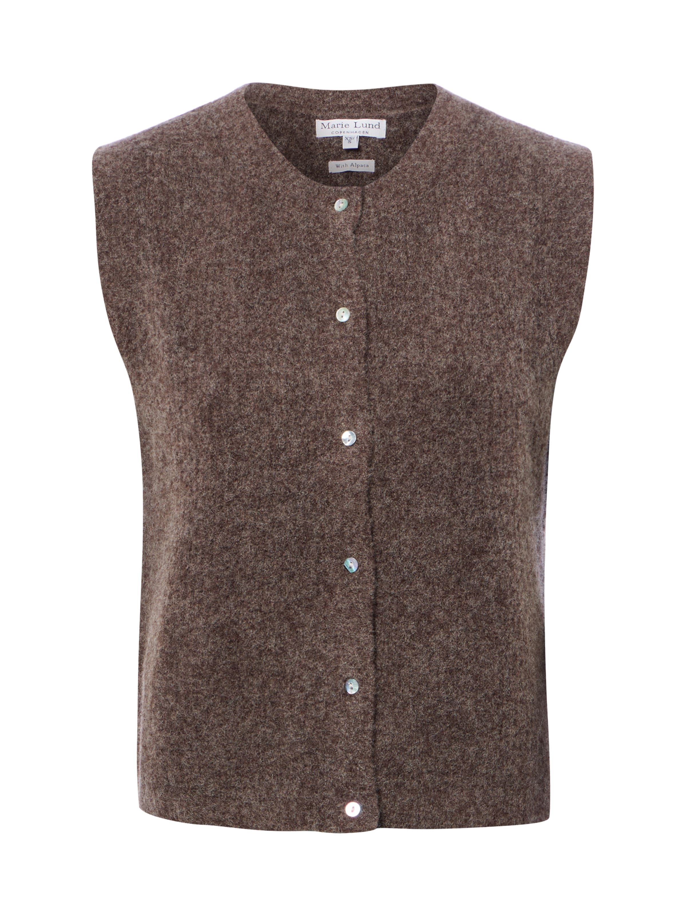 Marie Lund Knit Cardigan in Brown: front