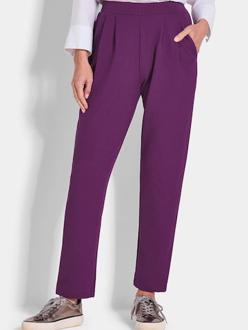 Goldner Slim fit Trousers 'Sara' in Purple