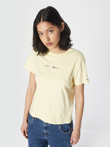 Tommy Jeans - Camiseta en amarillo: frente