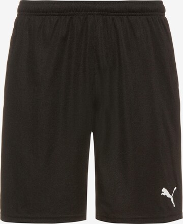 PUMA Regular Workout Pants 'TeamRise' in Black: front