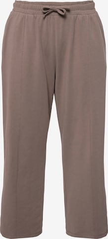 Loosefit Pantalon Ulla Popken en marron : devant