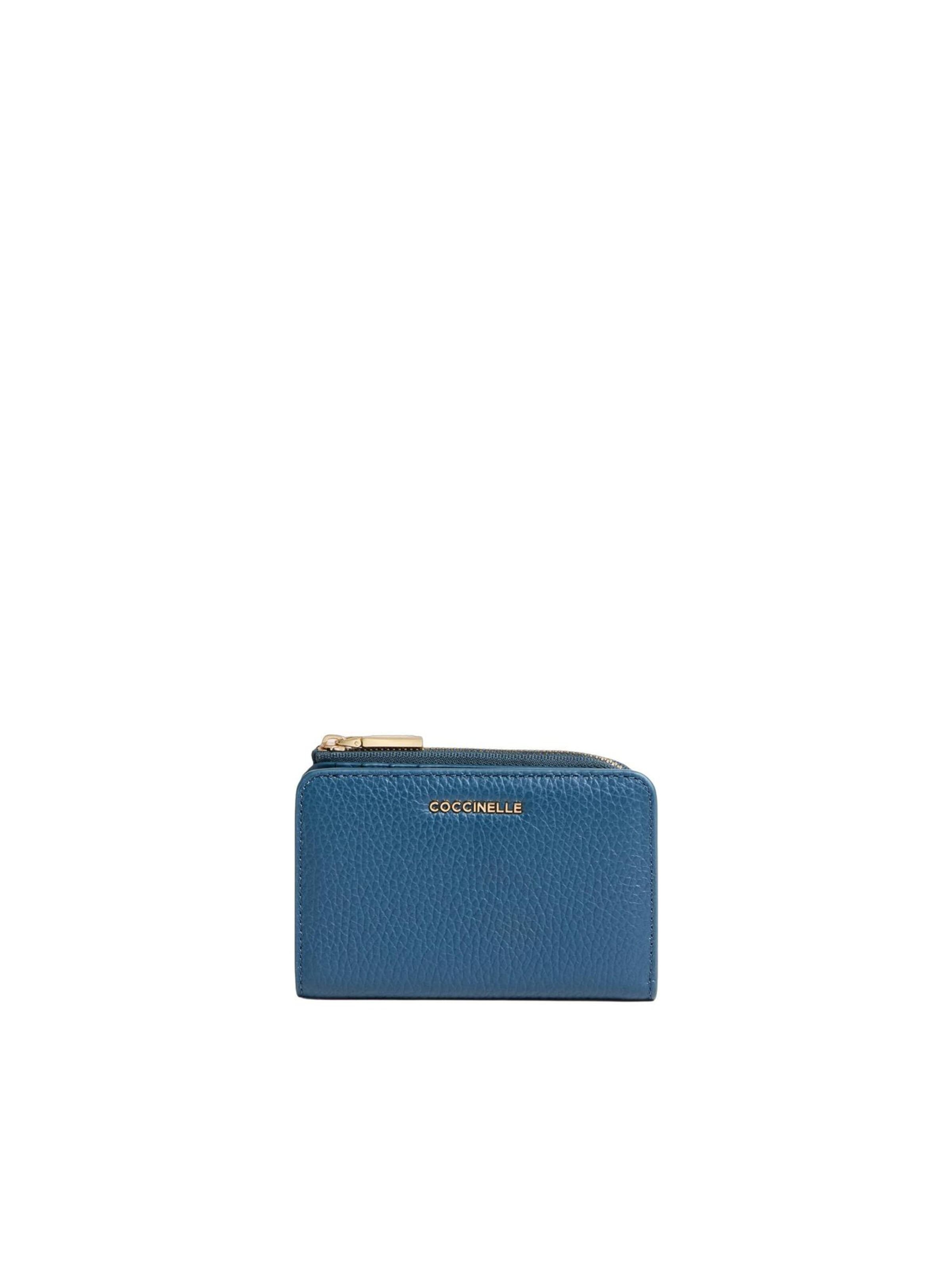 Coccinelle Wallet 'COCCINELLE METALLIC 26 95' in Blue: front