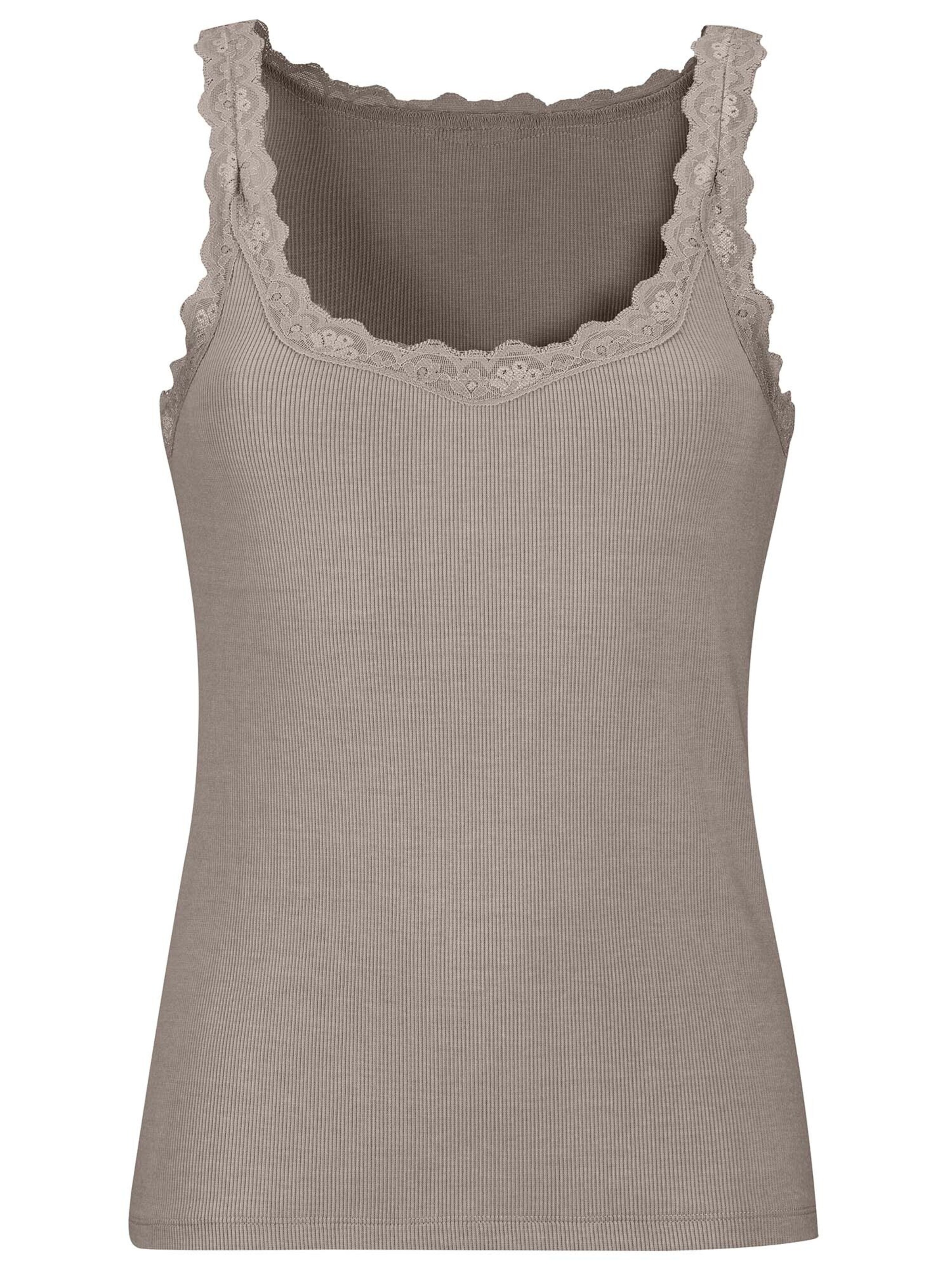 MADELEINE Top in Braun: Vorderseite