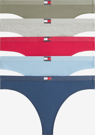 Tommy Hilfiger Underwear Tanga gaćice 'Heritage' veličine XS u plava / nebesko plava / svijetlosiva / maslinasta / malina, Pregled proizvoda