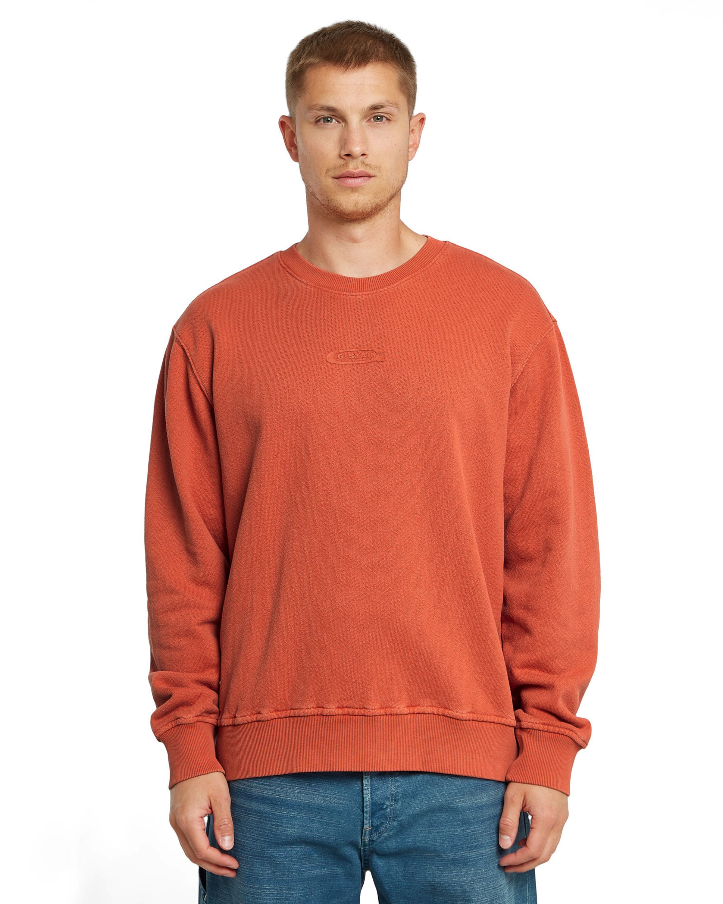 G-STAR Sweatshirt 'Relaxed' in Rood: voorkant