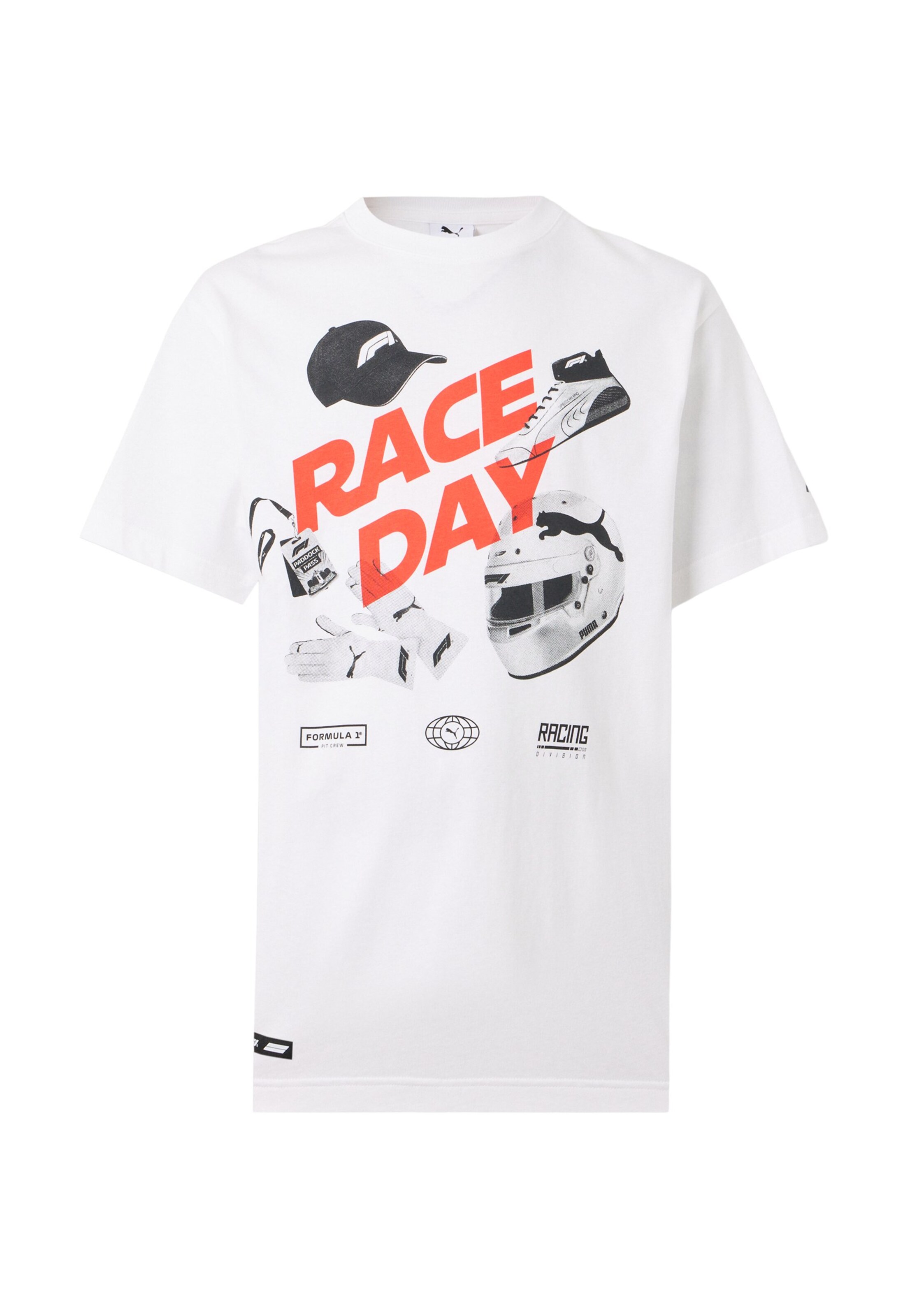 Maglietta 'F1 Race Day' di PUMA in bianco: frontale