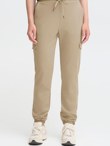 Tapered Pantaloni cargo 'Henni' di Oxmo in beige: frontale