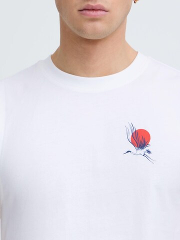 BLEND Shirt ' BHJapo Backprint Japan ' in Wit