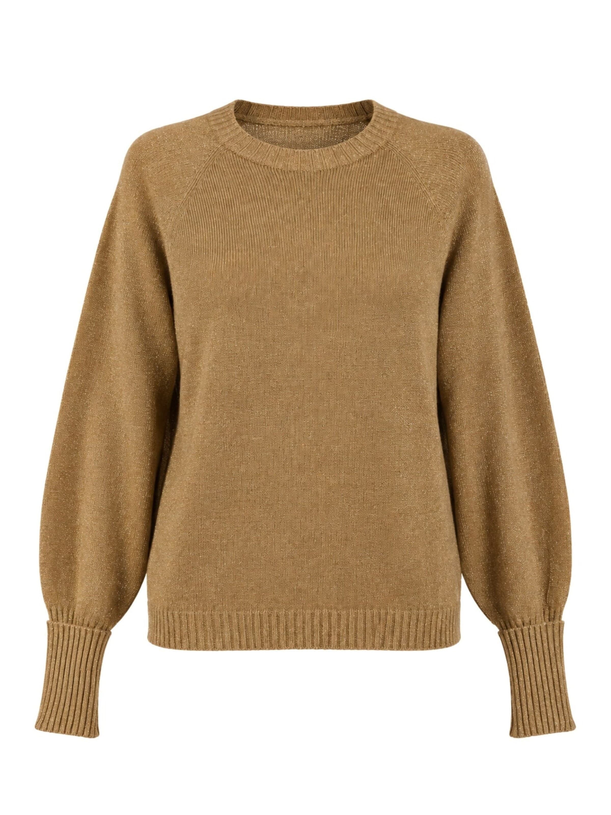 Pull-over 'Crew-neck wool and cashmere jumper' Twinset en marron : devant