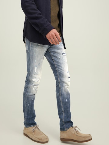 Coupe slim Jean 'Glenn' JACK & JONES en bleu