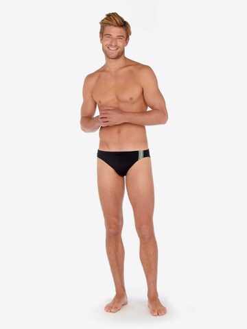 Maillot de bain HOM en noir : devant