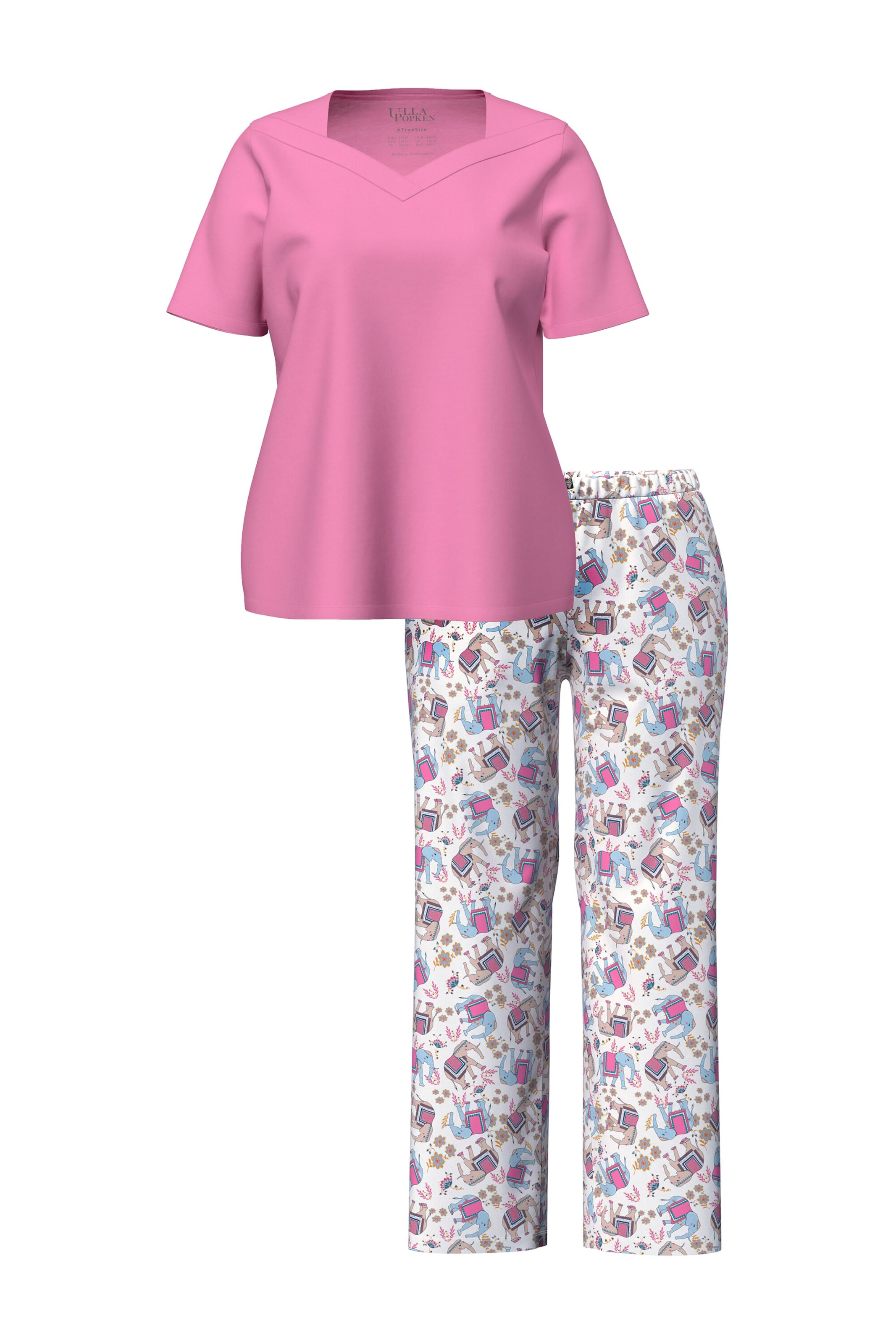 Ulla Popken Pyjama in Roze: voorkant