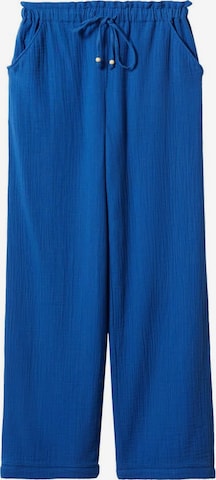 Wide leg Pantaloni 'Bambu' di MANGO in blu: frontale