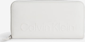 Calvin Klein Portemonnee in Wit: voorkant