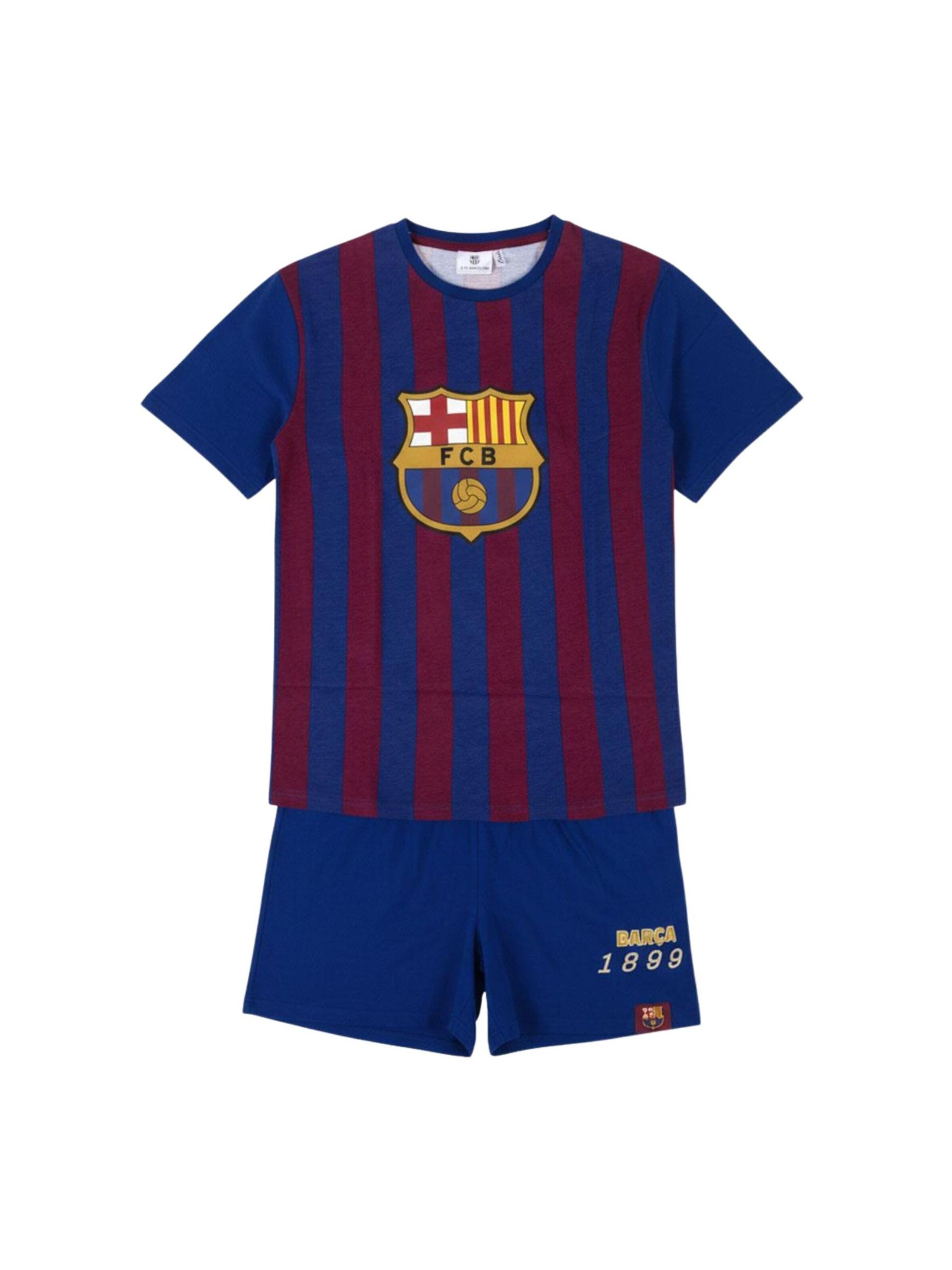 Pyjama 'FC Barcelona Kinder Sommer Schlafanzug Shorty' Cerdá en bleu : devant