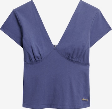 T-shirt Superdry en bleu : devant