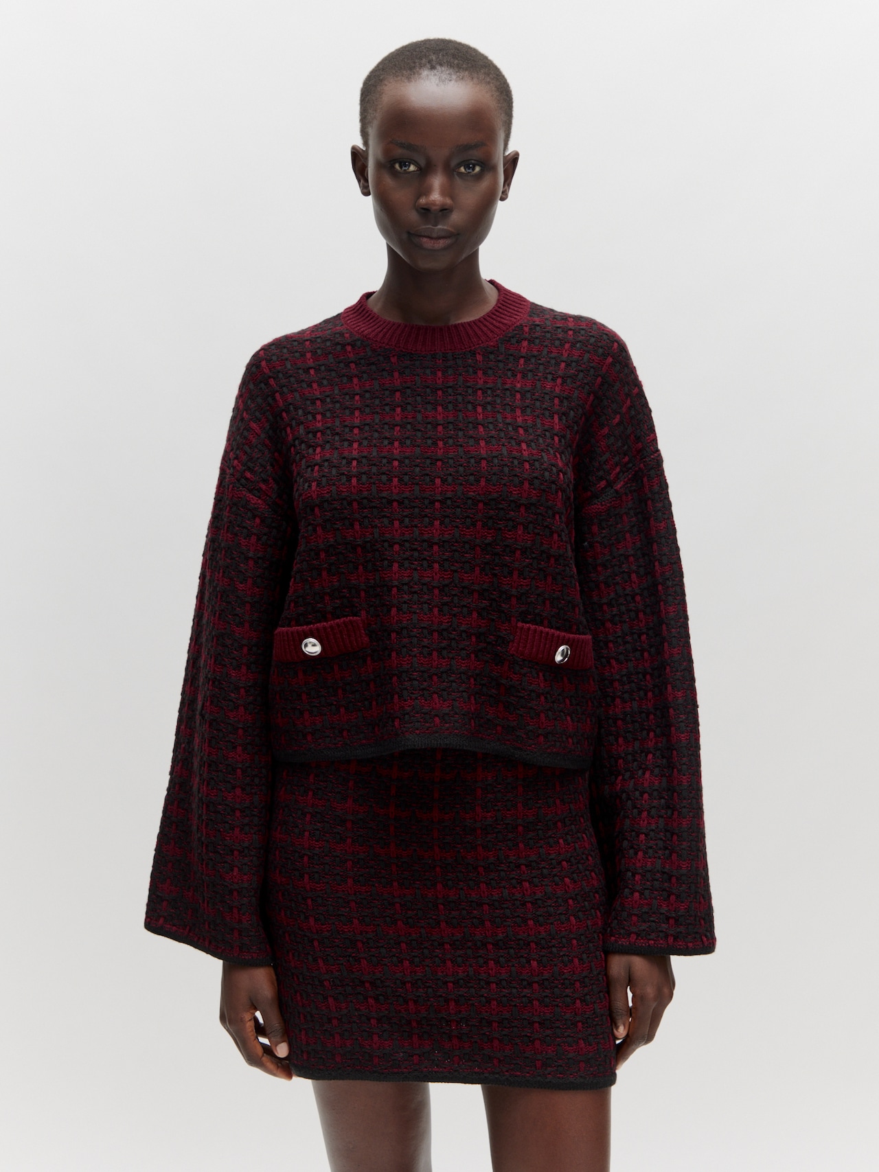 EDITED Produkte Pullover 'Joeline' dunkelrot