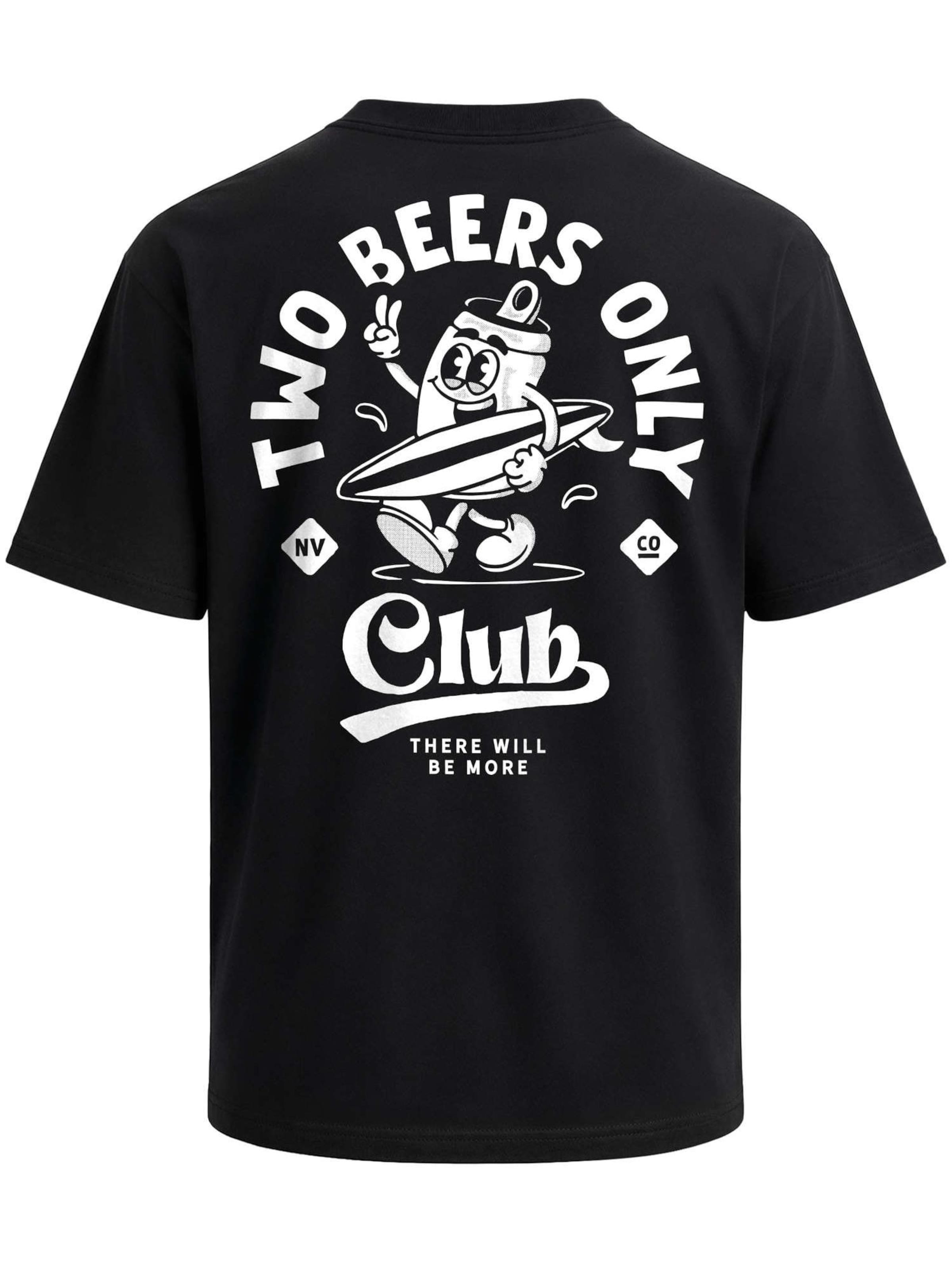 Neverless Shirt 'Two Beers only' in Black: front