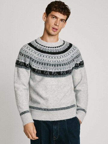 Pepe Jeans Trui 'Lennox' in Grijs: voorkant