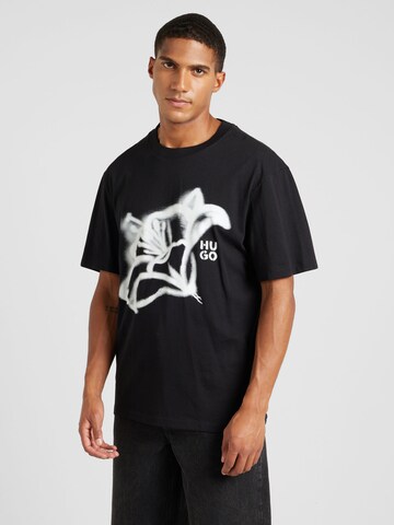 HUGO T-Shirt 'Dablumo' in Schwarz: Vorderseite