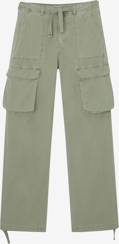 Loosefit Pantalon cargo Pull&Bear en vert : devant