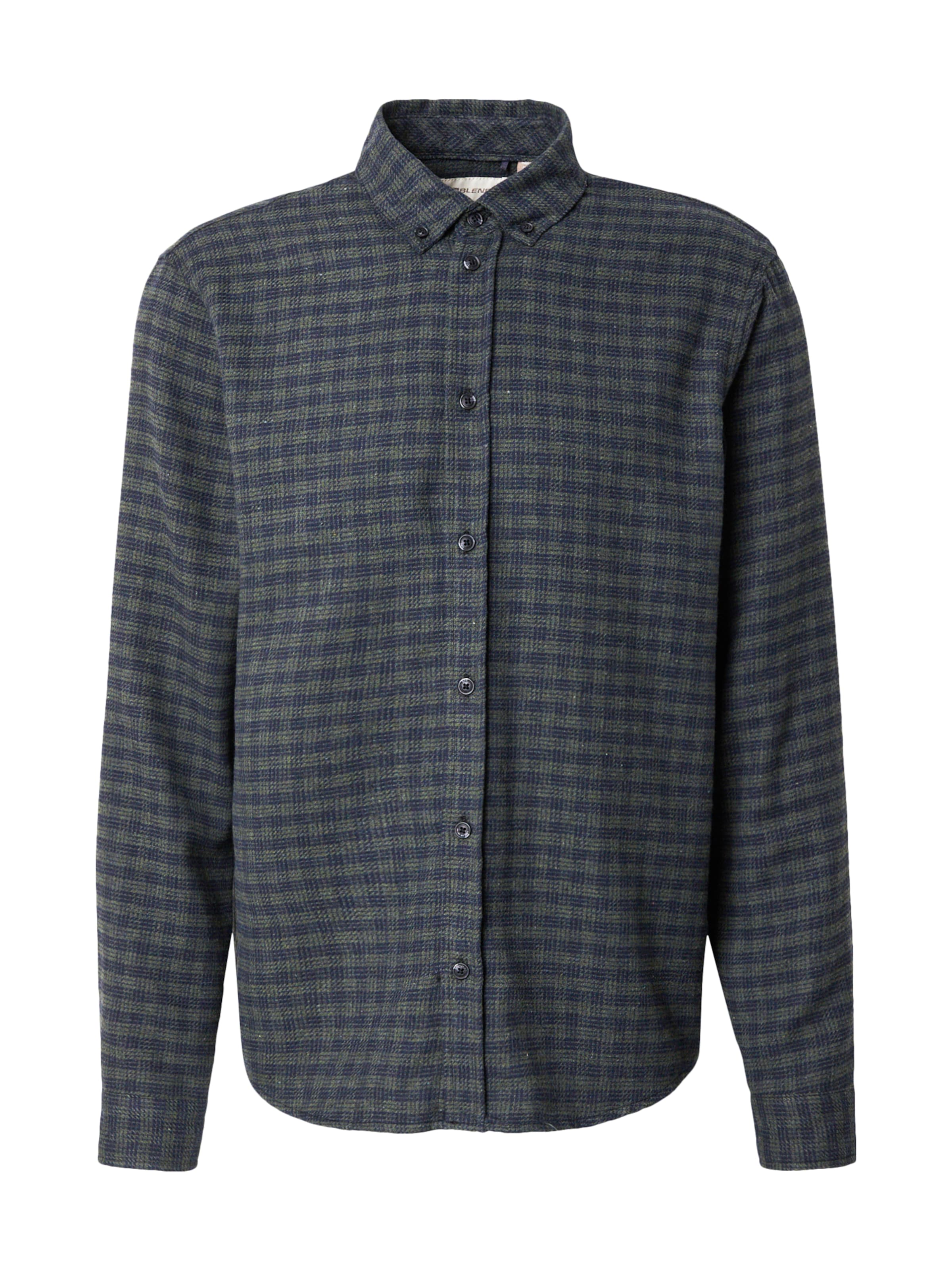 BLEND Regular fit Button Up Shirt 'BHBARNEY' in Grey: front