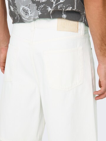 Loosefit Jean Only & Sons en blanc