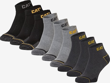 CATERPILLAR Enkelsokken 'CAT Enkelsokken Heren Work Sneakers 9-paar Korte Werksokken' in Grijs: voorkant