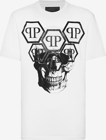 Philipp Plein - Camiseta 'Skull' en blanco: frente