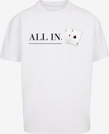 F4NT4STIC Shirt 'Poker All In Karten' in White: front