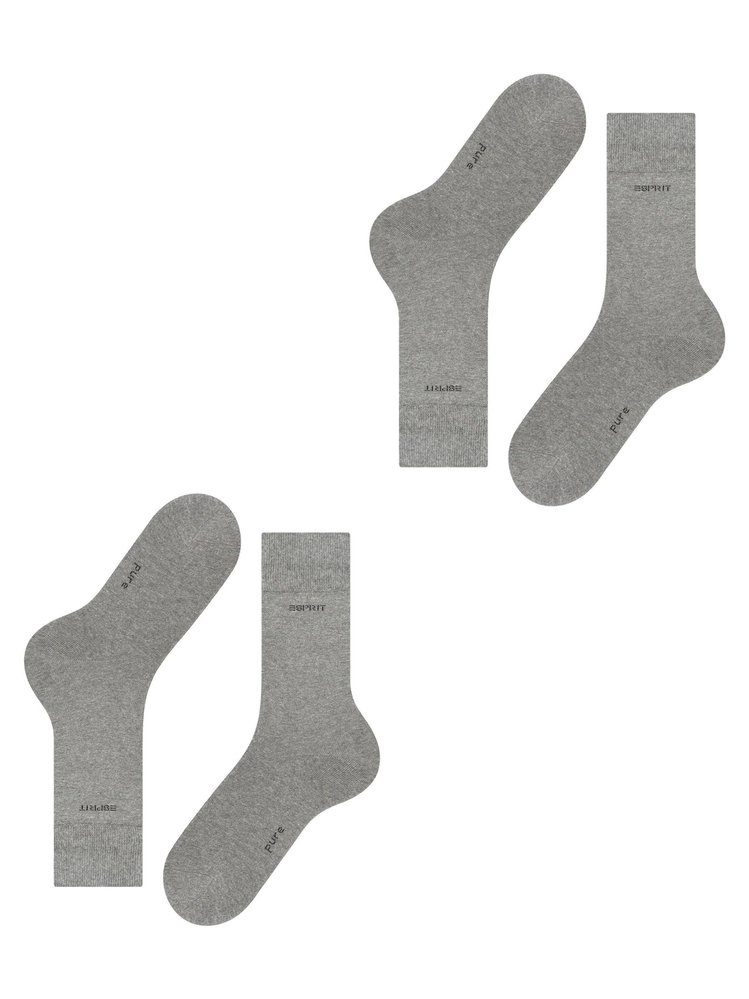 ESPRIT Socken 'Basic Uni 2-Pack'‌ in Grau