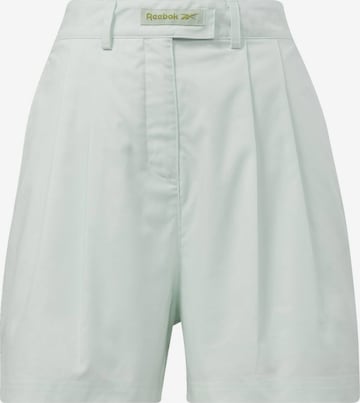 Reebok Wide Leg Plissert bukse i grønn: forside