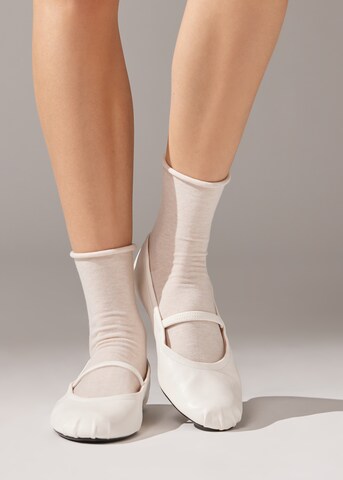 CALZEDONIA Socks in Beige