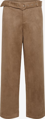 CreamWide Leg/ Široke nogavice Chino hlače 'CRCala' - bež boja: prednji dio