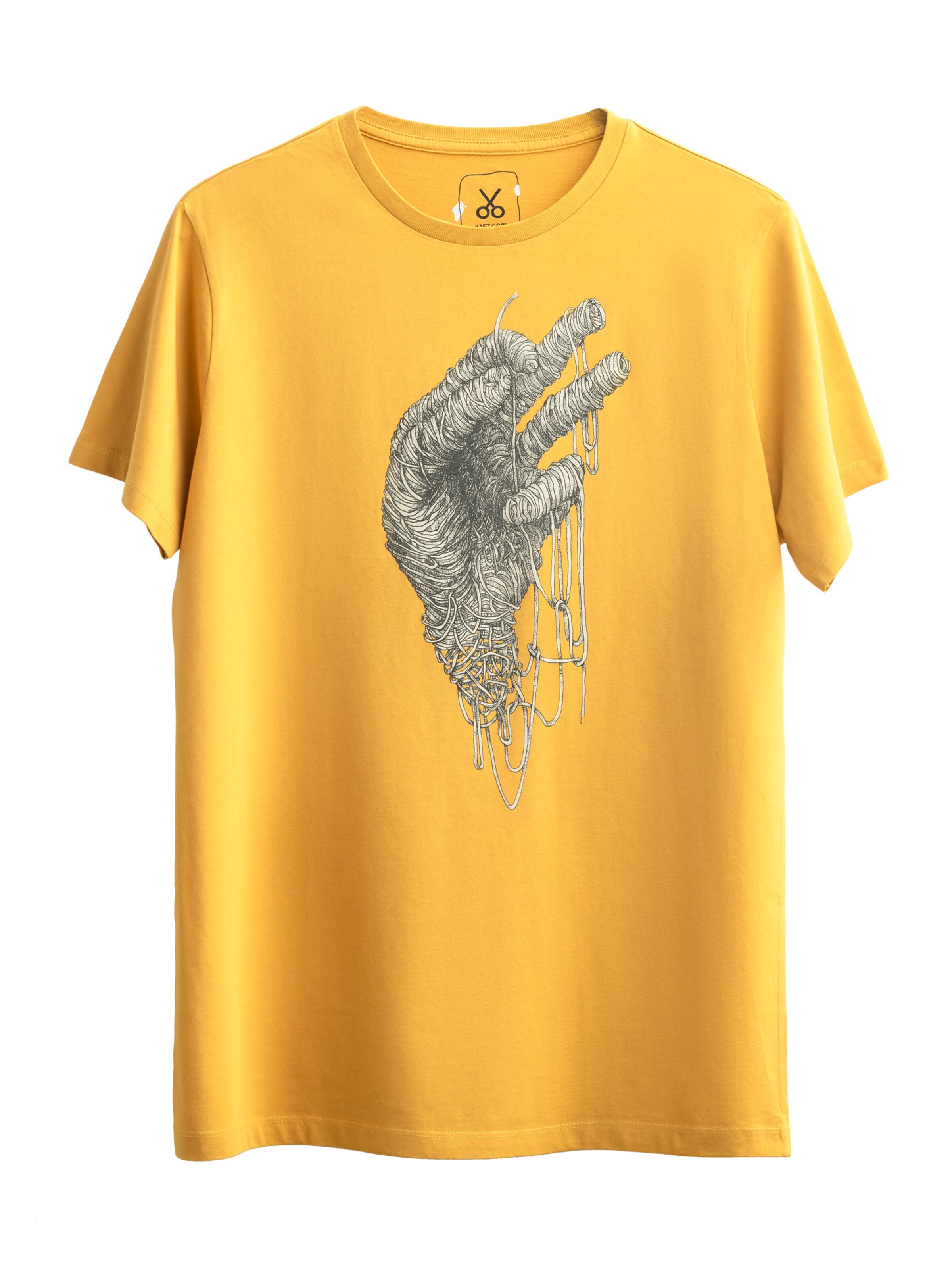 Kaft Shirt 'Mano Tres' in Yellow: front