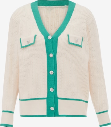 NALLY Knit Cardigan in Beige: front
