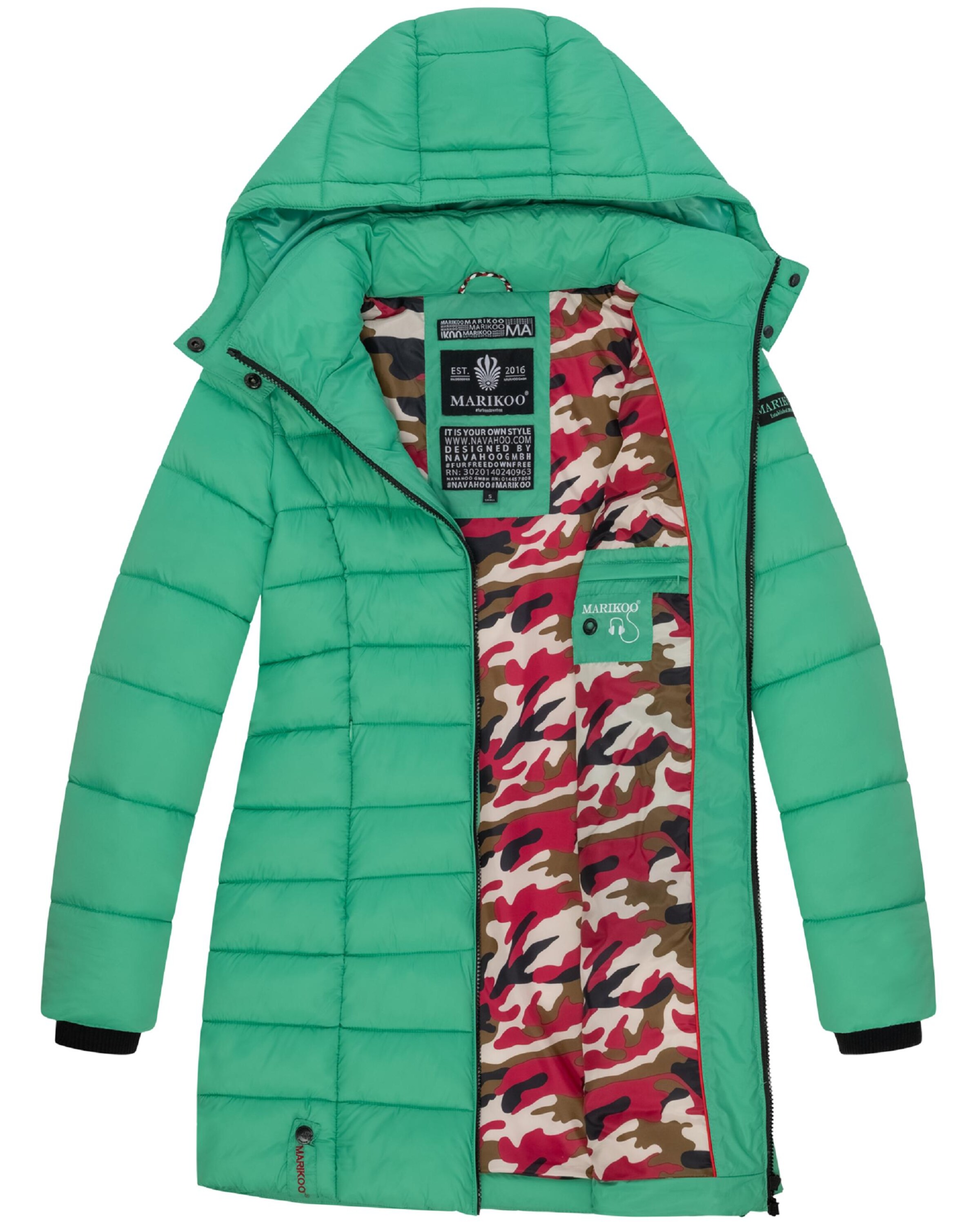 MARIKOO Vinterkappa 'Abendsternchen' i grön