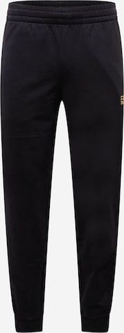 EA7 Emporio Armani Tapered Trousers in Black: front