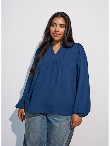Zizzi Bluse 'CAWHITNEY' in Blau