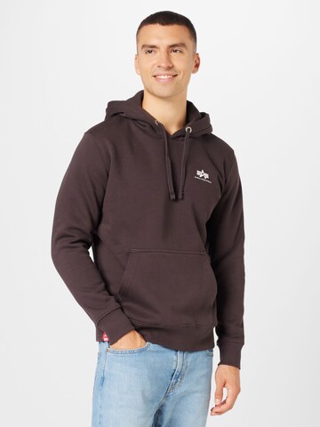 Coupe regular Sweat-shirt ALPHA INDUSTRIES en marron : devant