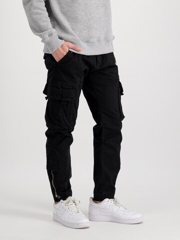 ALPHA INDUSTRIES Regular Cargo trousers in Black