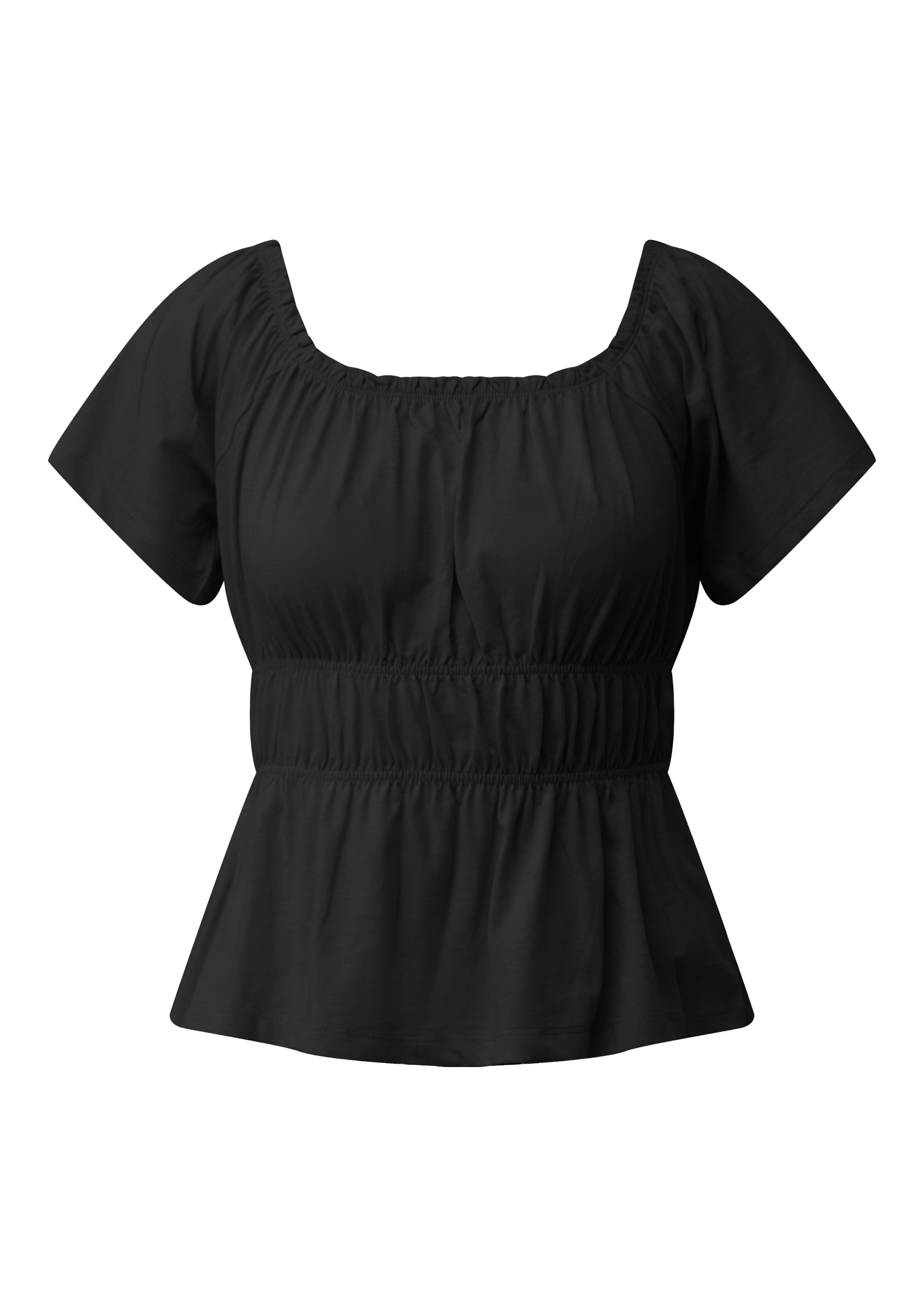 QS T-Shirt in Schwarz: Vorderseite