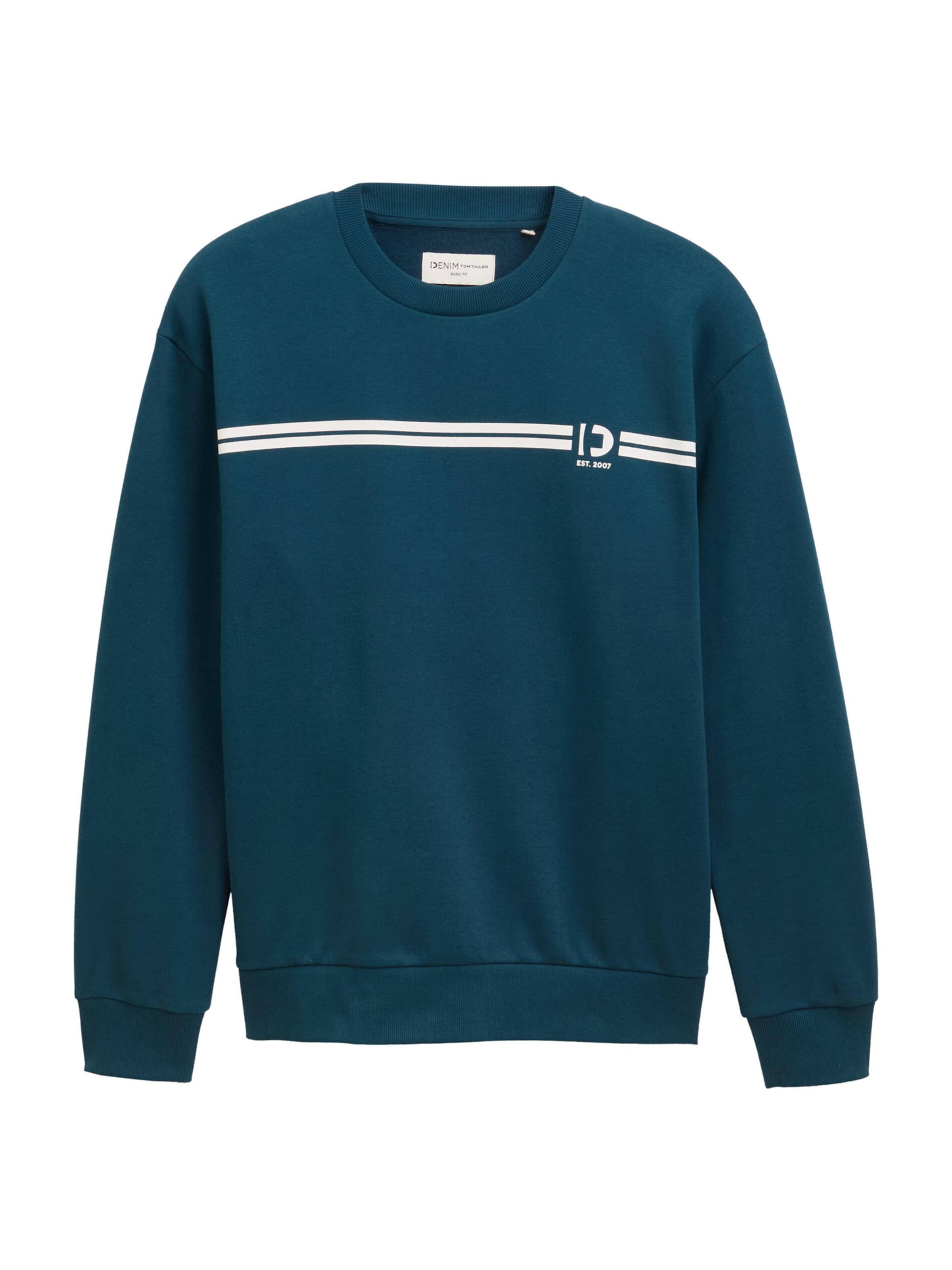 Felpa di TOM TAILOR DENIM in verde: frontale