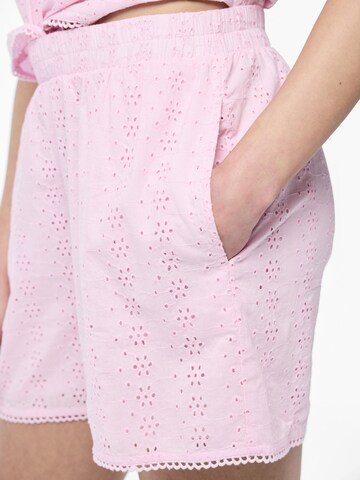 PIECES Regular Trousers 'PCKilla' in Pink