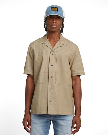 G-STAR Regular fit Overhemd in Beige: voorkant