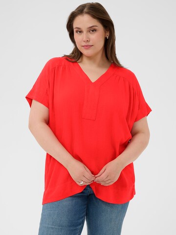 KAFFE CURVE - Blusa 'KCmille' en rojo: frente