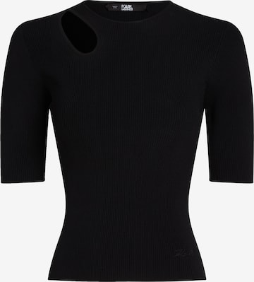 Tricou de la Karl Lagerfeld pe negru: față