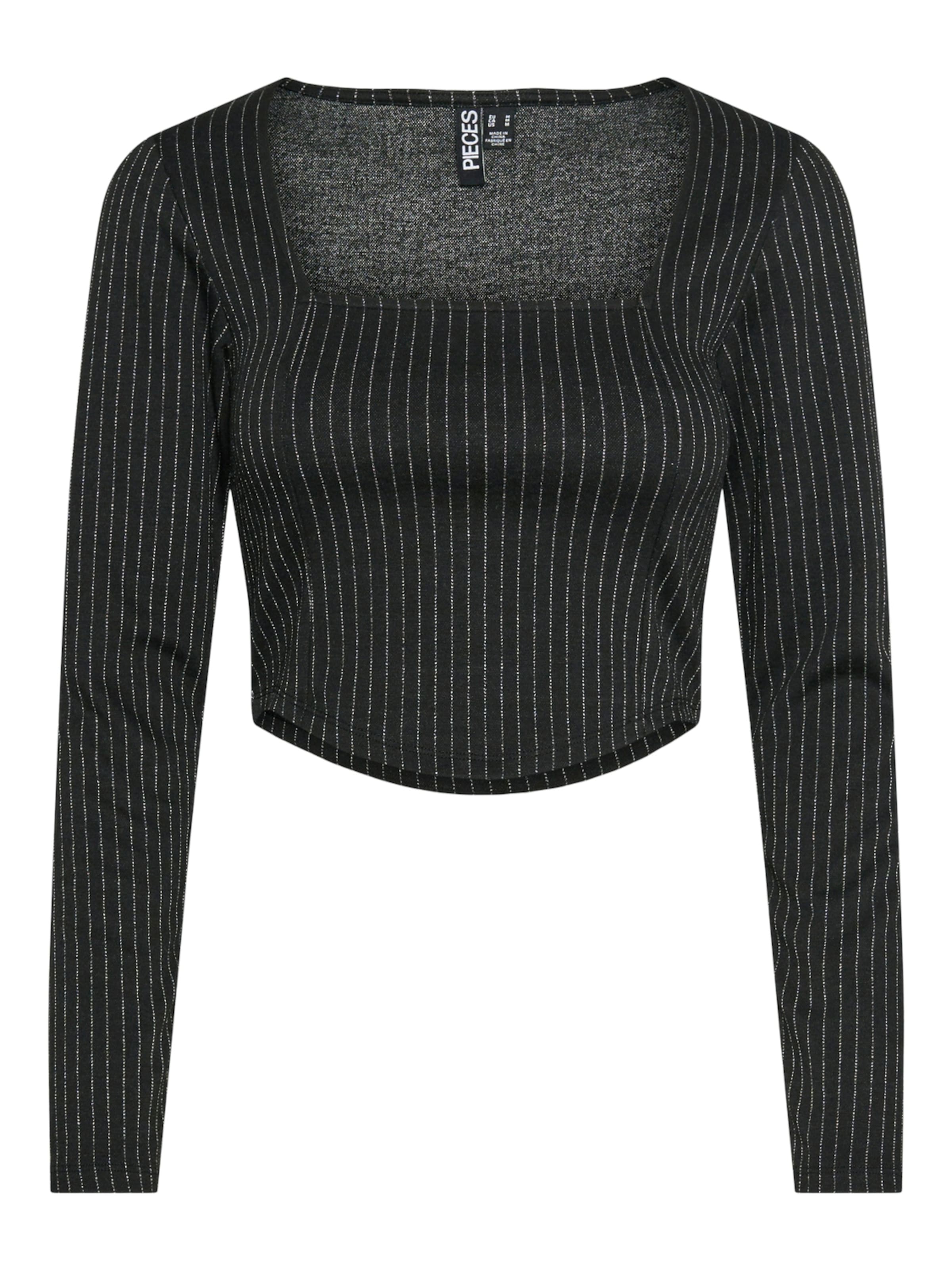 PIECES Shirt 'PCNIANNAH' in Black: front