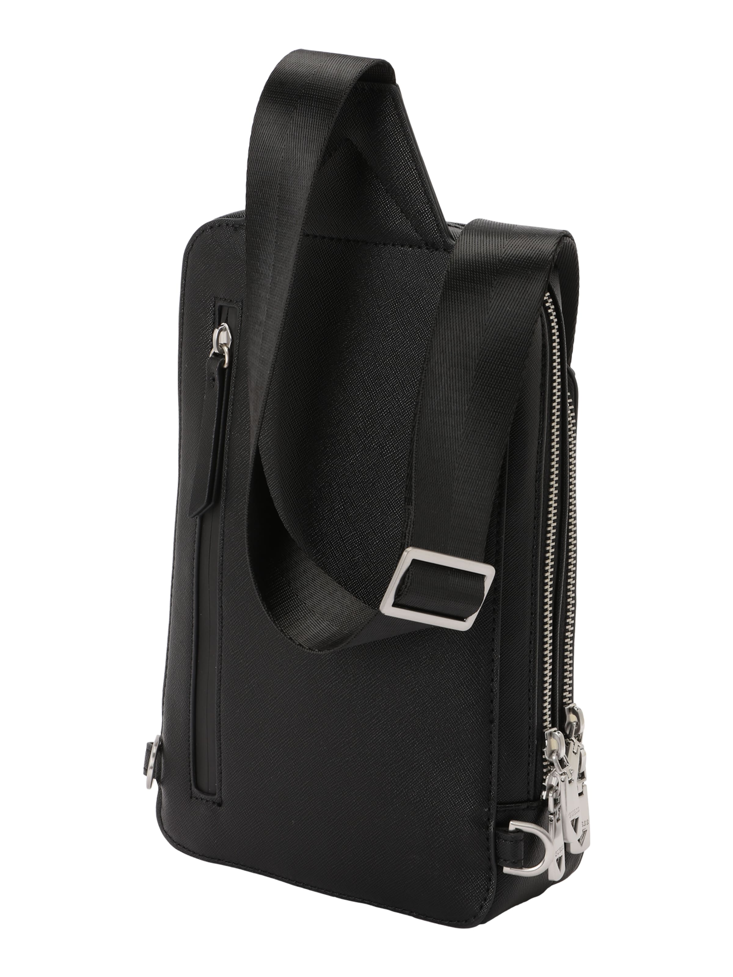 GUESS Axelremsväska 'MILANO CROSSOVER' i svart