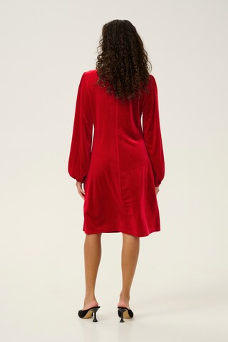Cream Dress 'Pativa' in Red